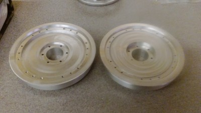 The one the left is my first attempt the one on the right is my second attempt this is the profile that I am going to use for the rest of the wheels.