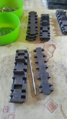 Putting the tracks together and getting dirty hands