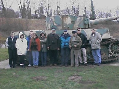 This our gang in front of the Tiger, Alain is the one 3rd from right.