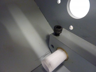The right forward inner hull with a M6x20 cap head bolt in place of the standard M6 grub screw