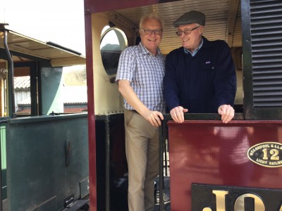 80th Birthday present, driving a steam 'tank' engine