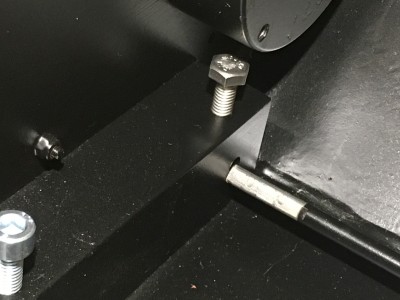 the first screw is a hexagon head screw