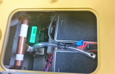 The smoke switch is between the speakers.