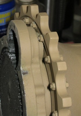 New three piece sprockets with added bolts
