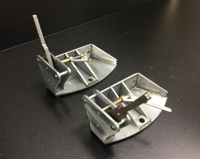 Set 4: Steering locking bracket with working lift lock, Two per set.