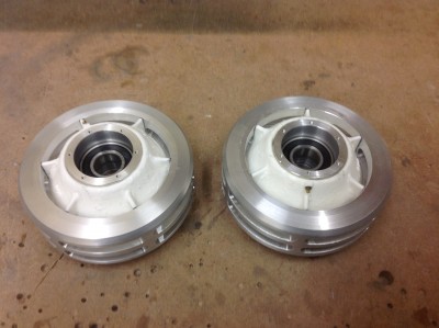 Bob Moreys very nice early idlers waiting for paint