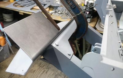 Checking for alignment and correct angles, which need tweaking a little.