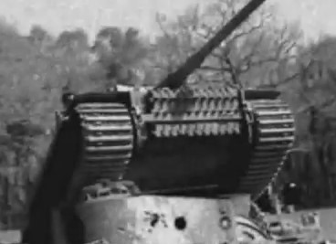 The Tiger 1 will easily climb over an old turret.