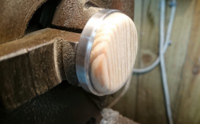 So a piece of timber glued to the ali seat post and then turned to shape