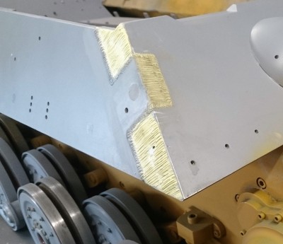 adding gas torch detail to the plate joints.