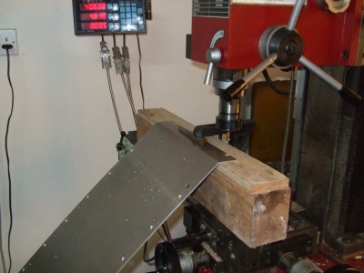 Set-up for countersinking the edge holes