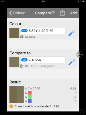 Comparison RAL 7028  1943-44 variant with RAL Classice colours.PNG