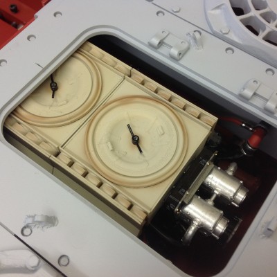 The engine deck fitted showing how little of the actual engine can be seen