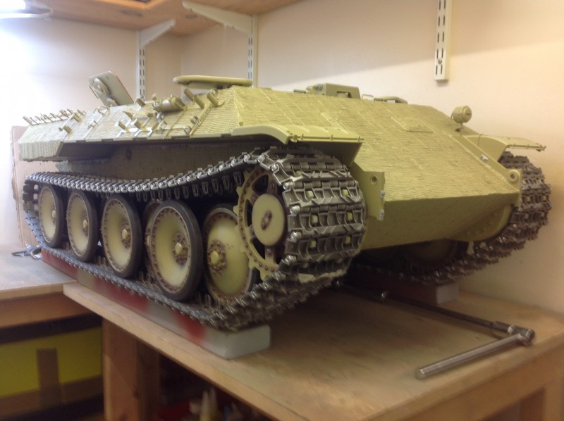 I spent yesterday increasing the ride height of the hull as I thought it sat a little low, now looks much better