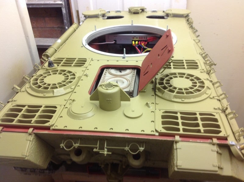 Rear deck showing engine installation