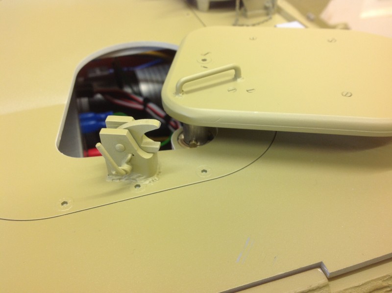 I have also added a detent to hold the hatches when they are fully opened