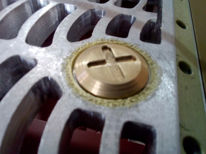 Weld simulation around the filler caps.