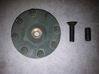 cover plate with grub screws( not same size or thread type)