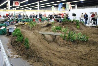 Model tank running area.