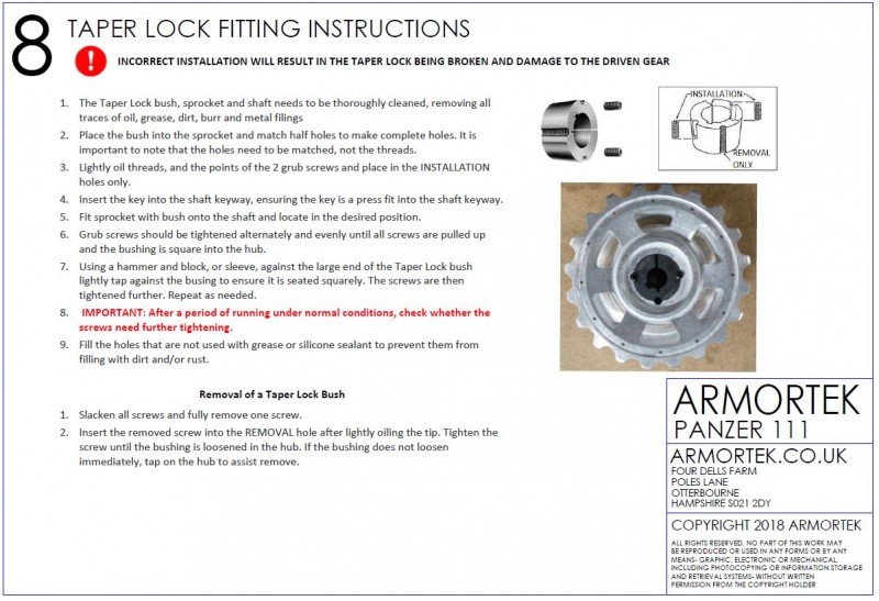 TaperLock installation instructions