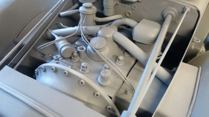 Some detail added to the engine bay