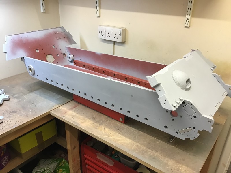 Not a lot to show at the moment, just the main hull plates etch primed and assembled so they are all square to each other, it is possible to assemble any of the Armortek hulls and find that the top deck has an uneven gap around it if you do not keep everything true during initial assembly.