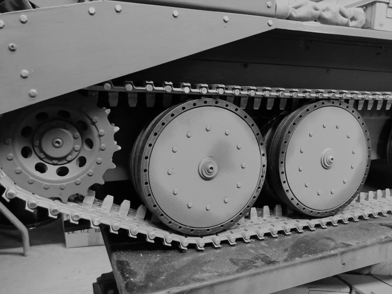 The tyres now have the myriad of cushioning holes and the wheels now have 2.5 mm hex heads, some research photos show these wheel bolts as being quite prominent and others almost invisible.