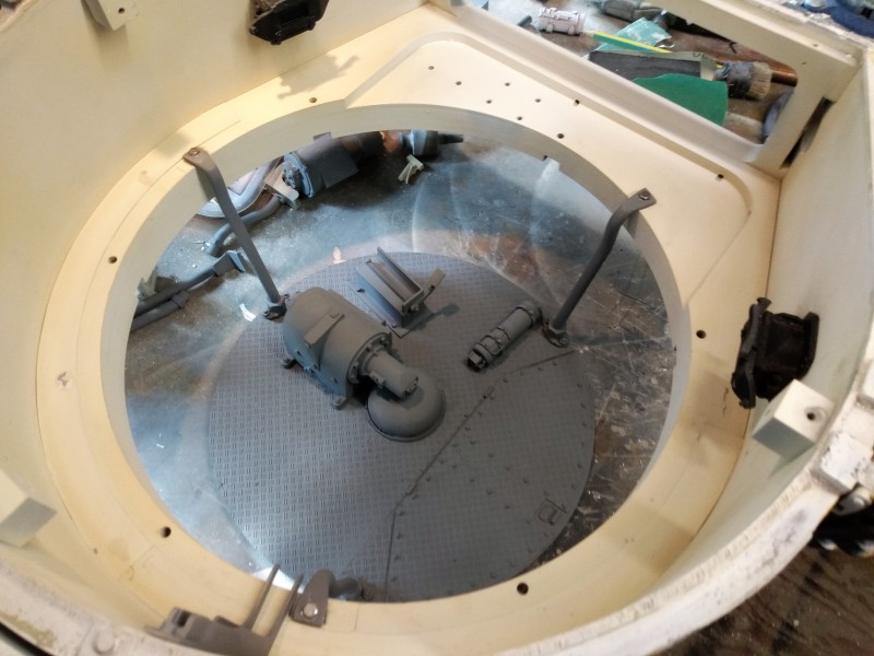 I have made new ali turret basket legs so the whole thing is capable of supporting its own weight when the turret is removed for maintenance.