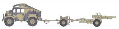 Quad tractor, Ammunision/Fuel trailer, 25 pdr Gun