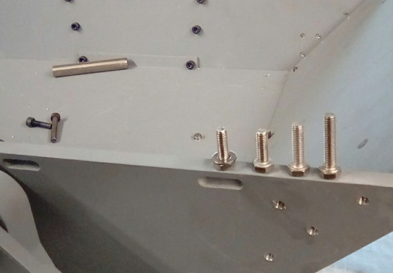 You will need a to consider the hull and idler fixings are deeper as you move down the piece.