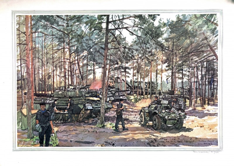 A Squadron, 4th Royal Tank Regiment, Soltau, August 78 by Ken Howard OBE
