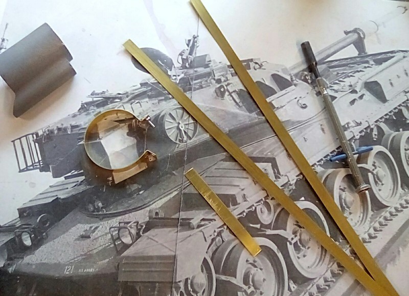 I'm using brass stock to fabricate the thermal wrap straps, these hold the ends of the wrap in place.