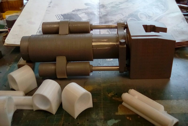 The recoil for The cannon is coming together.