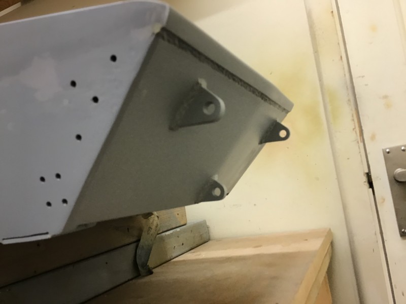 The upper nose to lower plate weld is now complete and a straight line when viewed normal to the nose plate