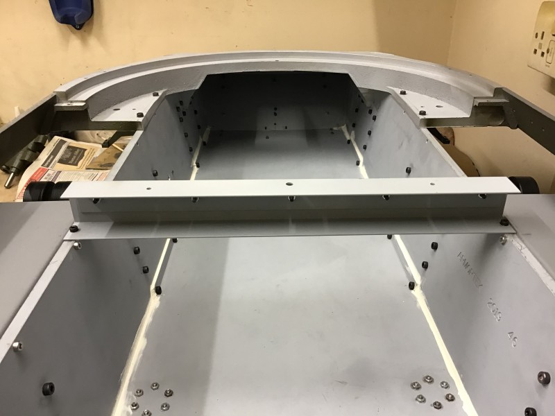 The turret support is just 2 lengths of L section bolted together. I attached the bottom section to the hull and top section to the upper hull, fitted the turret ring to ensure it was free to rotate and then drilled a and bolted the two sections together.