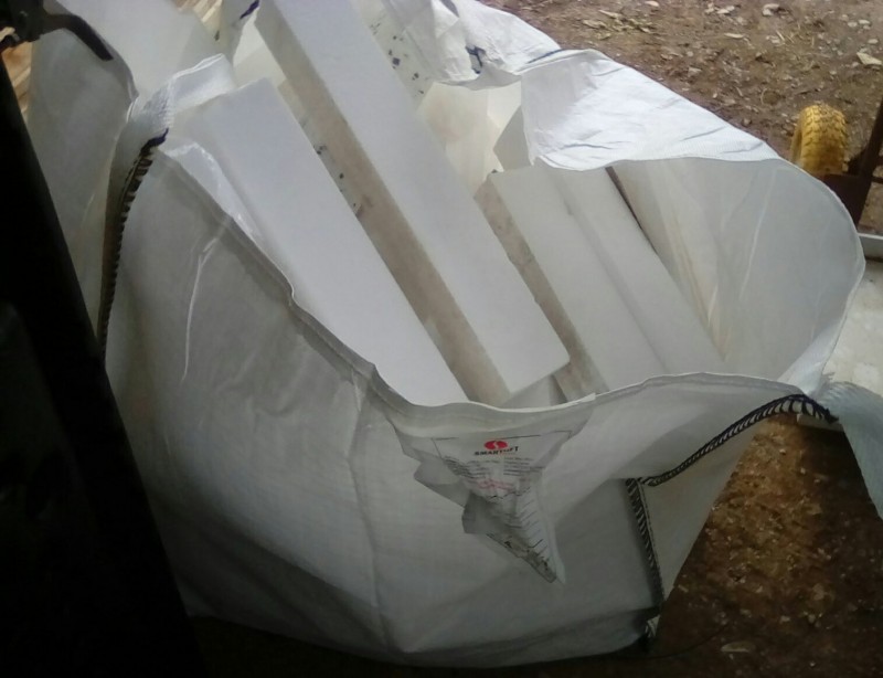 A whole dumpy bag of polystyrene plus a dozen cavity batts of the same material.