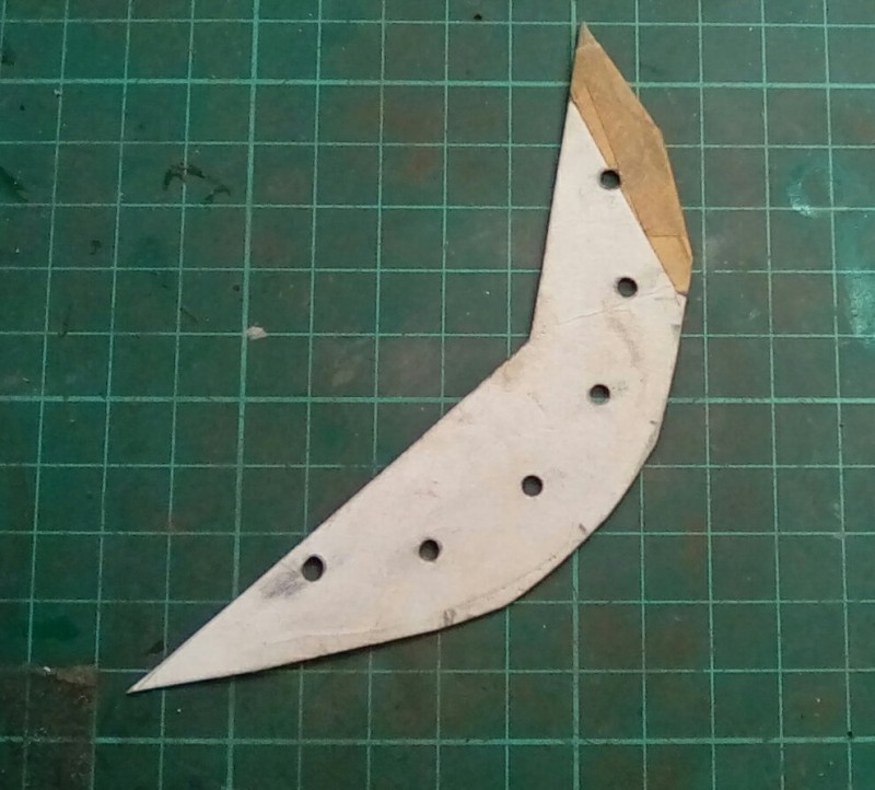 Had to make the fillet template in card ready to transfer to some steel plate