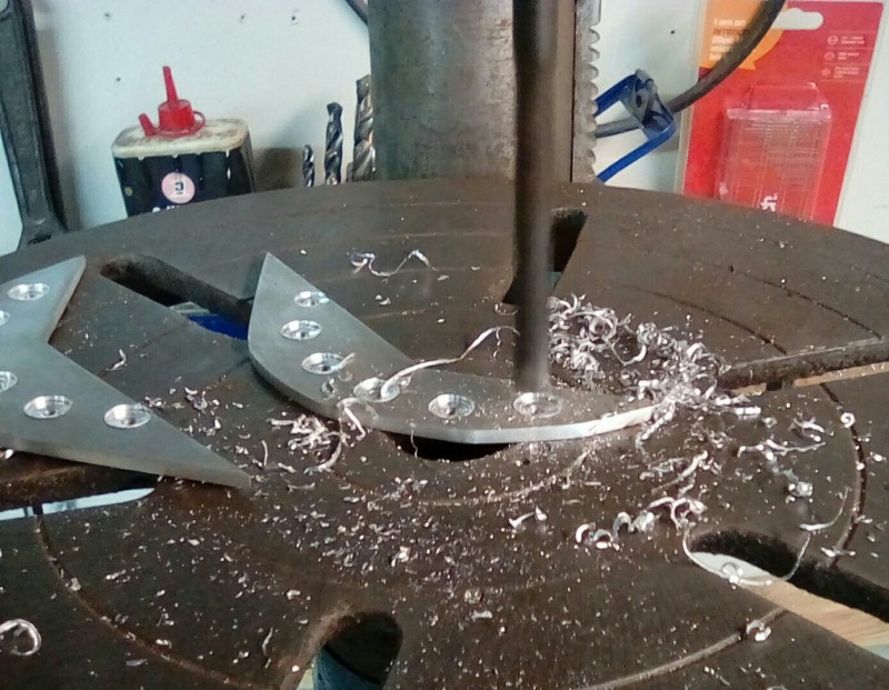 A flat bottom drill is used to &quot;let in&quot; the nuts a few mm.