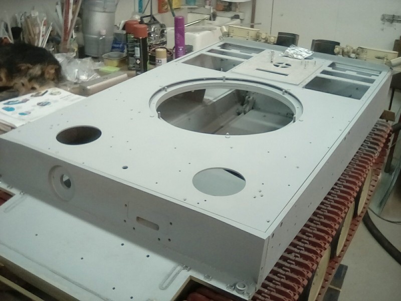 Although I'm fitting the one piece cast turret she still gets the lazy Susan bearing upgrade.