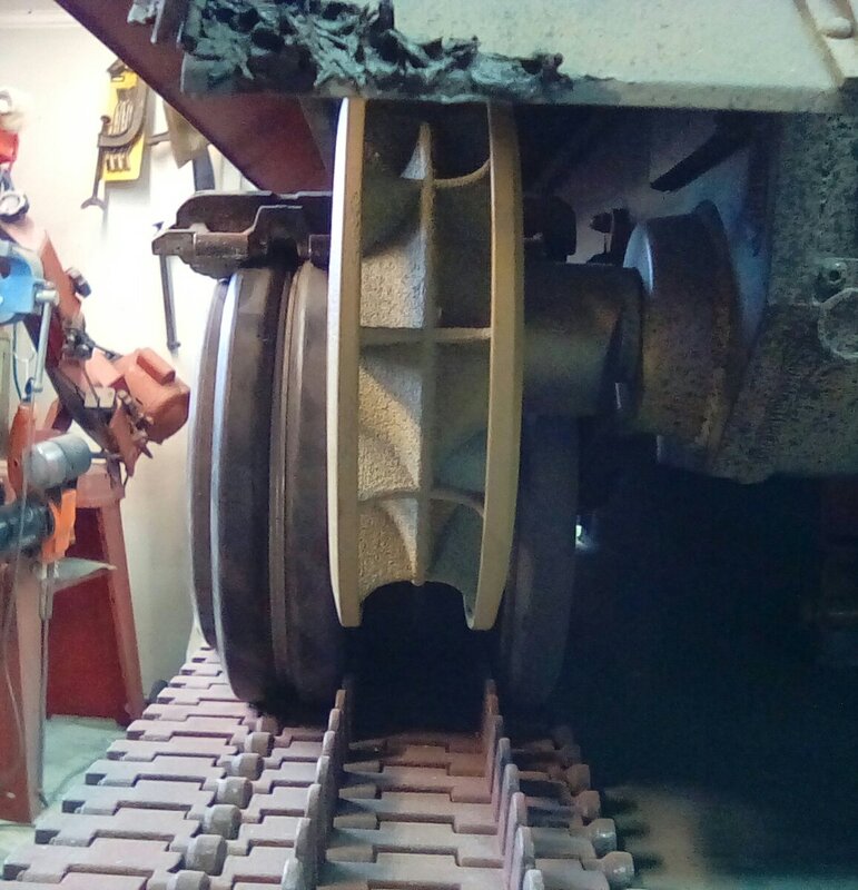 Dont know if you guys can see from this photo but the idler is proud by about 2mm, ie its slightly out of line and so needed a little turning off the inner bearing seat. It would run absolutely fine like this and would settle in over time, it's well within tolerance.