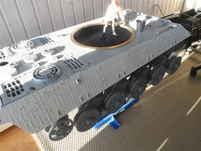 the small pieces protruding on the side of trucks are matches, so the holes were easier to find again