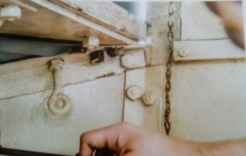The interior clearly shows bolts and nuts.