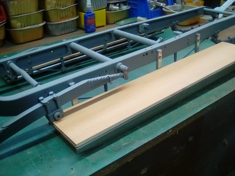 New running boards made from timber.
