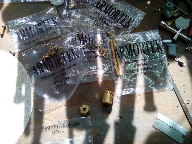 Lots of very nice clips, brackets and fittings all brass.