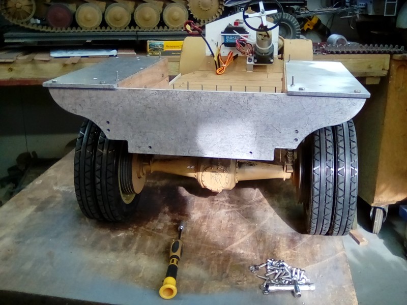 The rear section will also be timber.