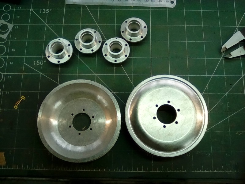 Four more wheel rims to add rivet detail to.