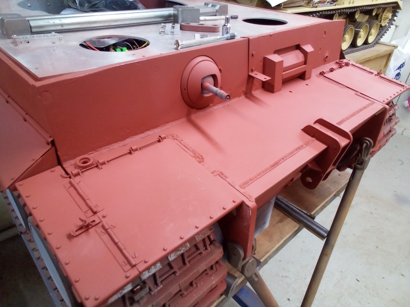 I think all the milliput welds are done, again I'm waiting for the mill to arrive before I can fit the final drive armour fillet pieces.
