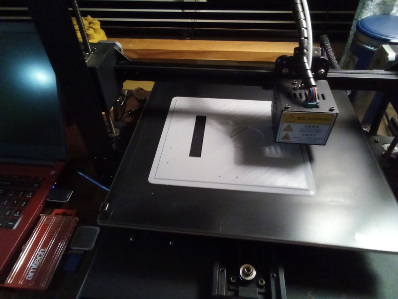 Printing the inner engine hatch detail, now I could cut this in ali but the file has all the hinge lock positions which is convenient.