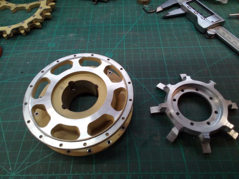 Once the rear sprocket is cut into to accept the extension there's no turning back