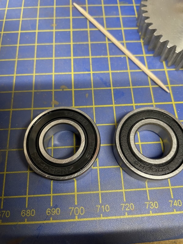 First off i replaced the stock supplied bearings for high quality ones for 2 reasons,1:i had slight play in these out the packet,the high quality ones have no play,2:these bearings are not easy to access when loctited into position